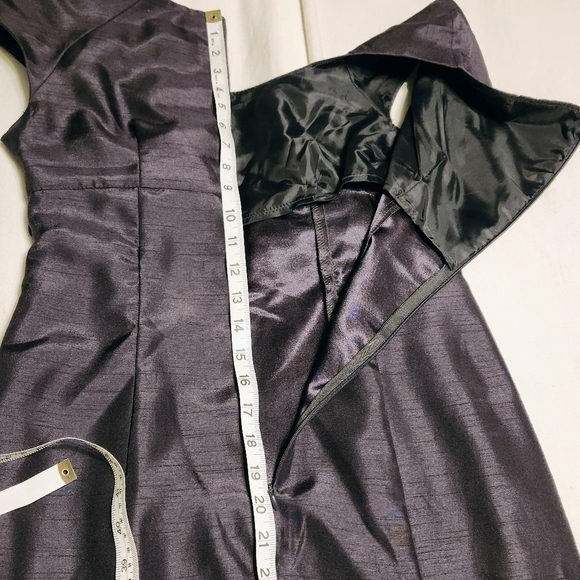 Madison Leigh Petite Belted Tailored Pencil Dress Grey 4 Petite - Picture 12 of 13